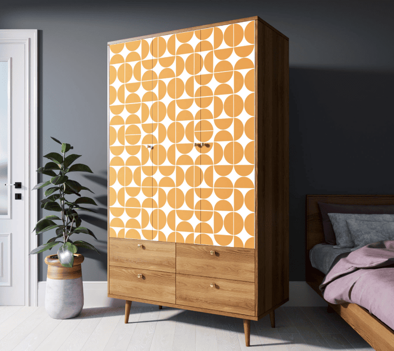 Шкаф Berber оранжевый/коричневый BB02/Print_14_3