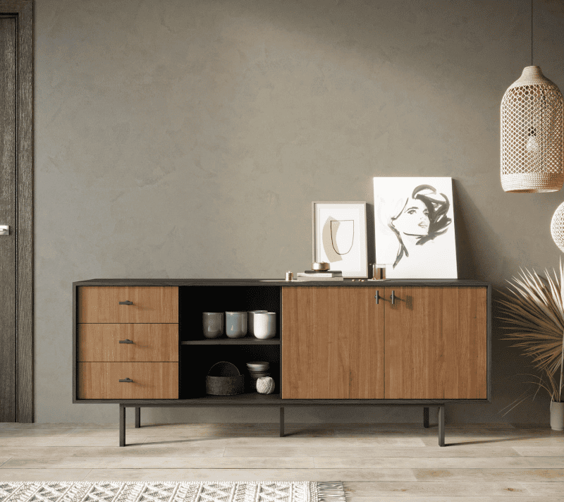 Тумба-комод Emerson коричневый/черный EM15_1