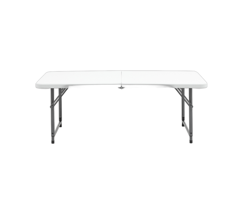 Стол складной с регулировкой высоты Кейт белый 122x61x74_1