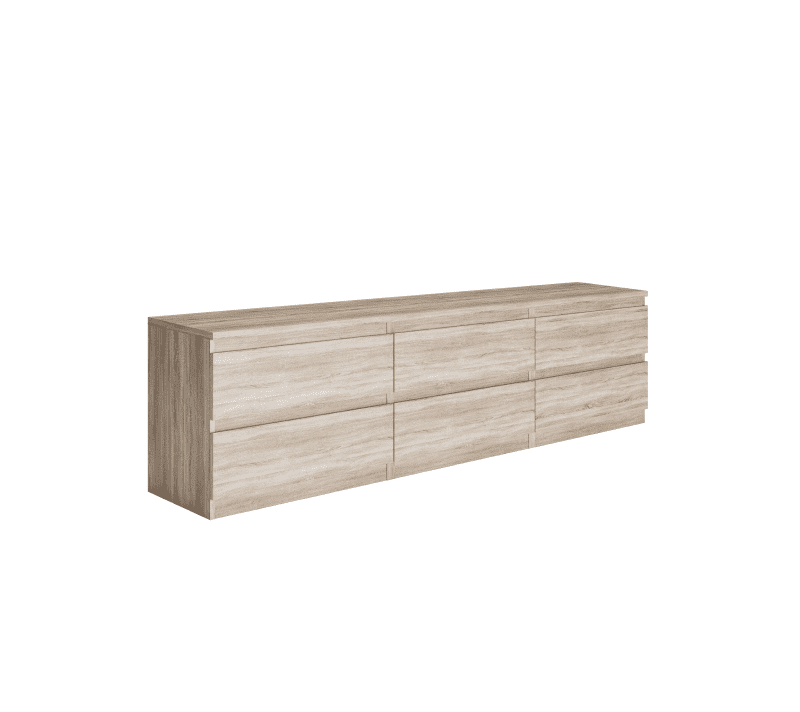 Тумба под телевизор с 6 ящиками Кастор сонома_2