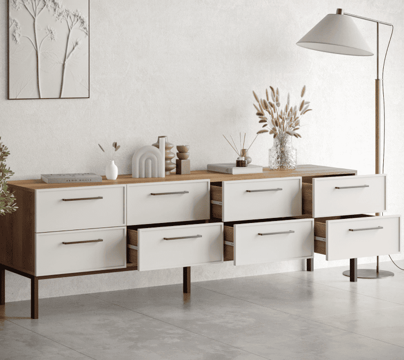 Комод Nicole белый NEM03_2