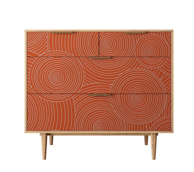 Комод Line красный R22/red