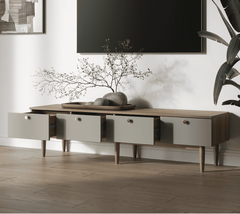 Тумба под телевизор Arka серый/бежевый AR07-F2_2