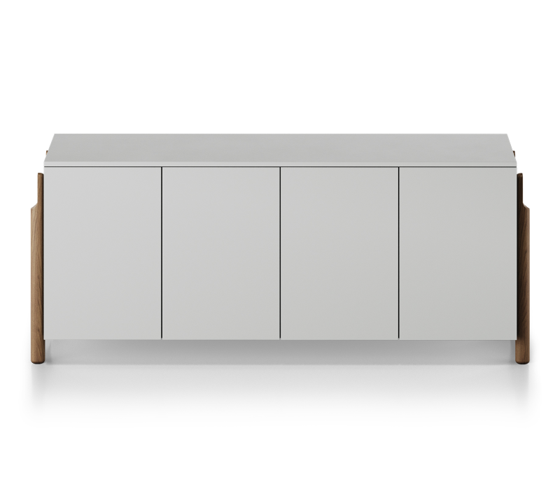 Тумба с 4-мя дверьми Basic светло-серый