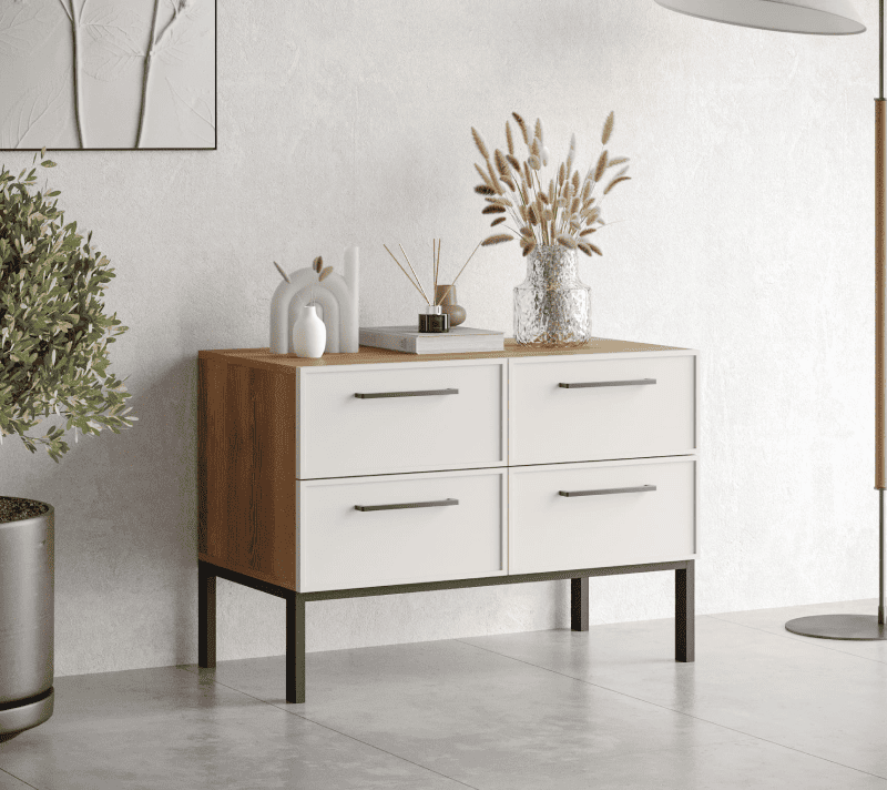 Комод Николь белый NEM05_3