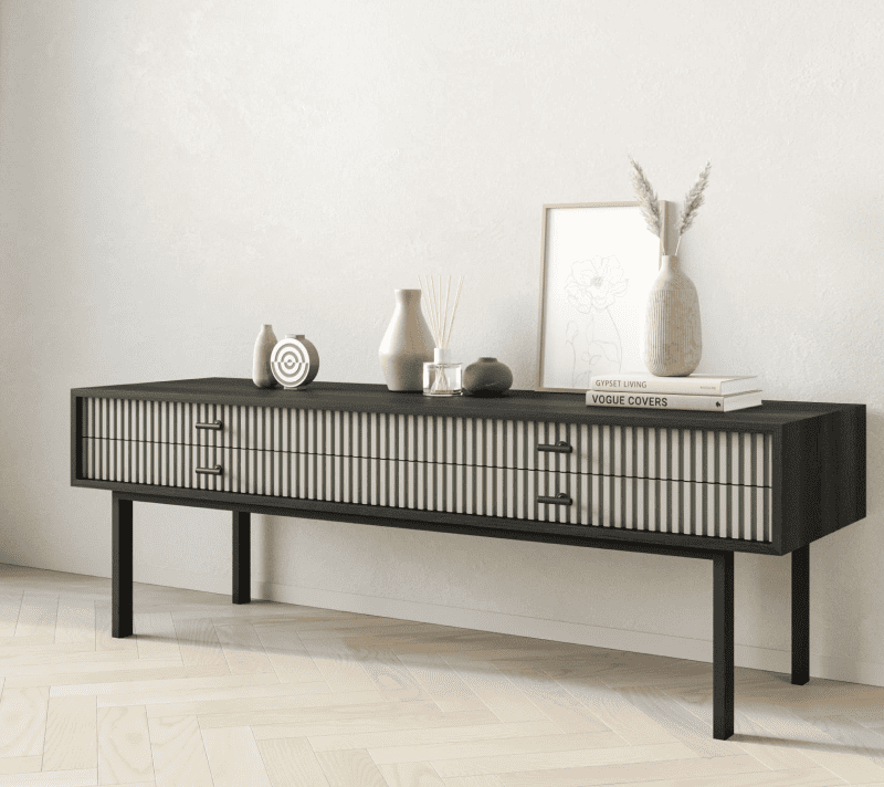 Тумба под телевизор Emerson серый/черный EM23/gray/L_3