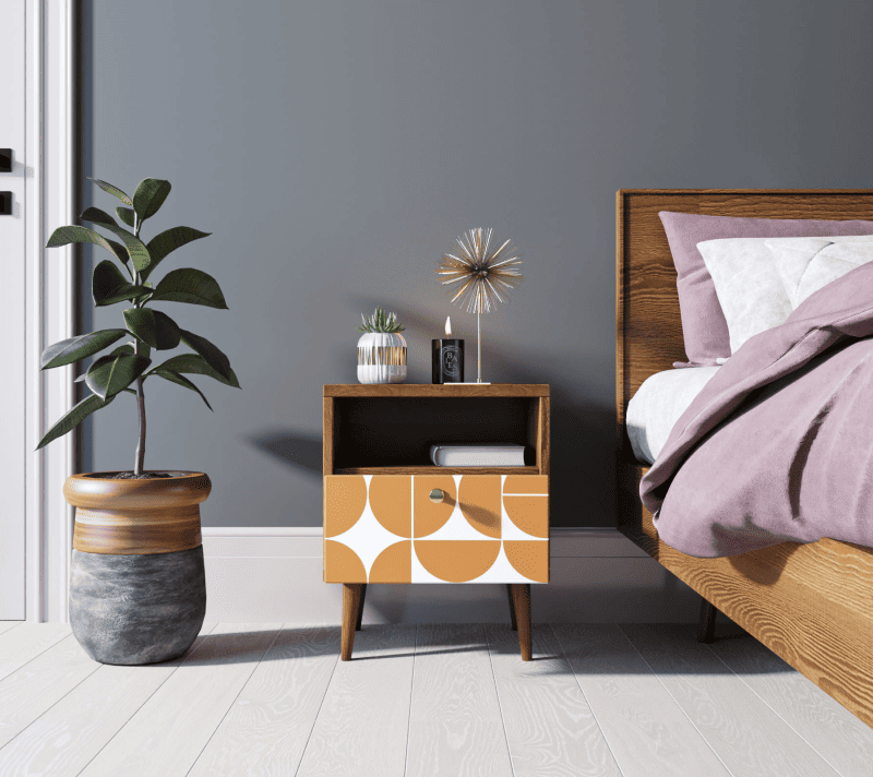 Тумба прикроватная Berber оранжевый/коричневый BB06/Print_14_2