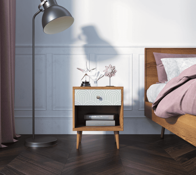 Тумба прикроватная Berber зеленый/коричневый BB33/Print_34_1