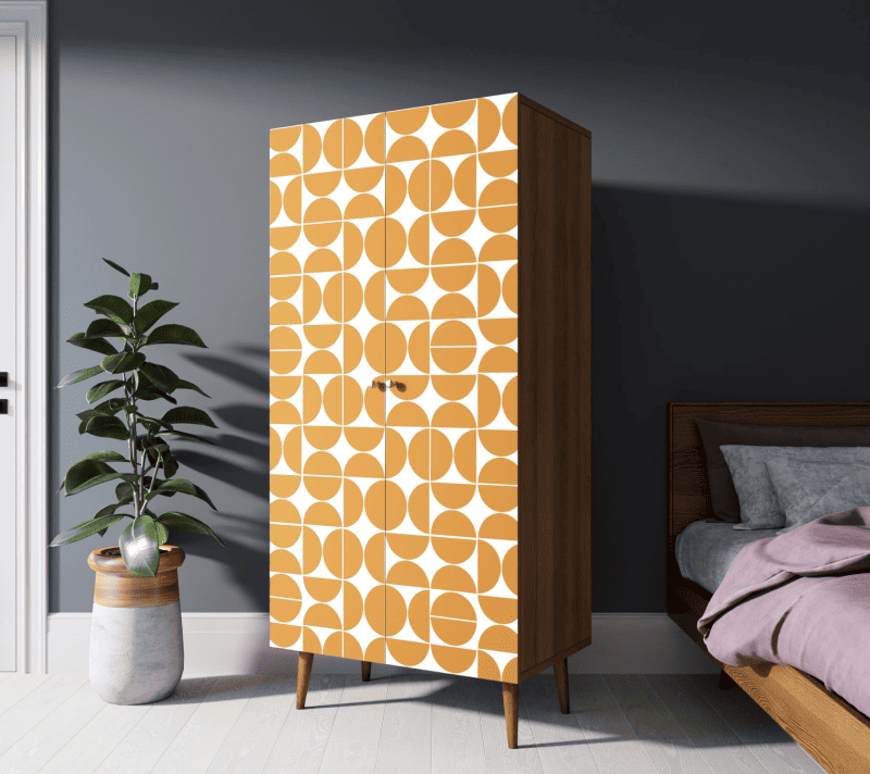 Шкаф Berber оранжевый/белый BB08/Print_14_3