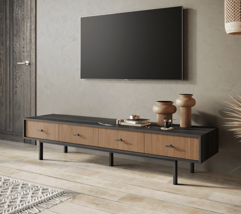 Тумба под телевизор Emerson коричневый/черный EM06_3