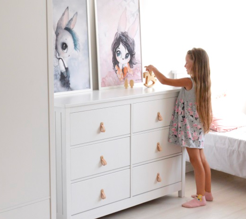 Комод 6 ящиков Wood белый_3