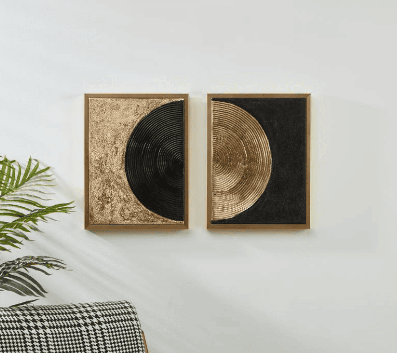 Комплект из 2-х картин Робервал черный/золотой 423034_1