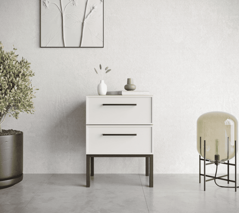 Тумба прикроватная Nicole белый NEM16_1