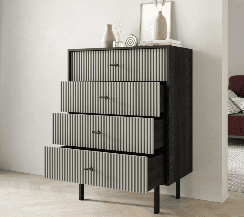 Комод Emerson серый/черный EM18/gray/L_2