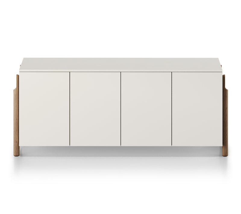 Тумба с 4-мя дверьми Basic молочный