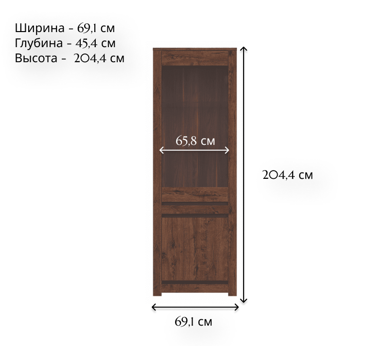 Витрина Када дуб апрель REG1W1D_1