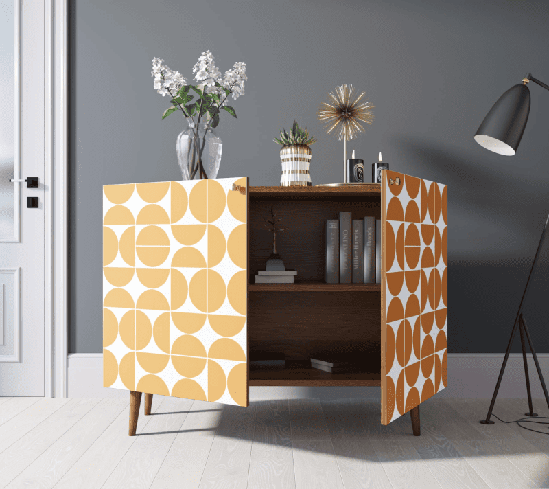 Тумба Berber оранжевый/белый BB04/Print_14_2