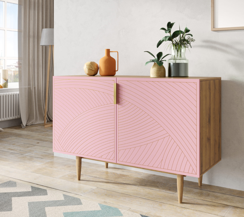 Тумба Line розовый LN01/GR1/pink_3