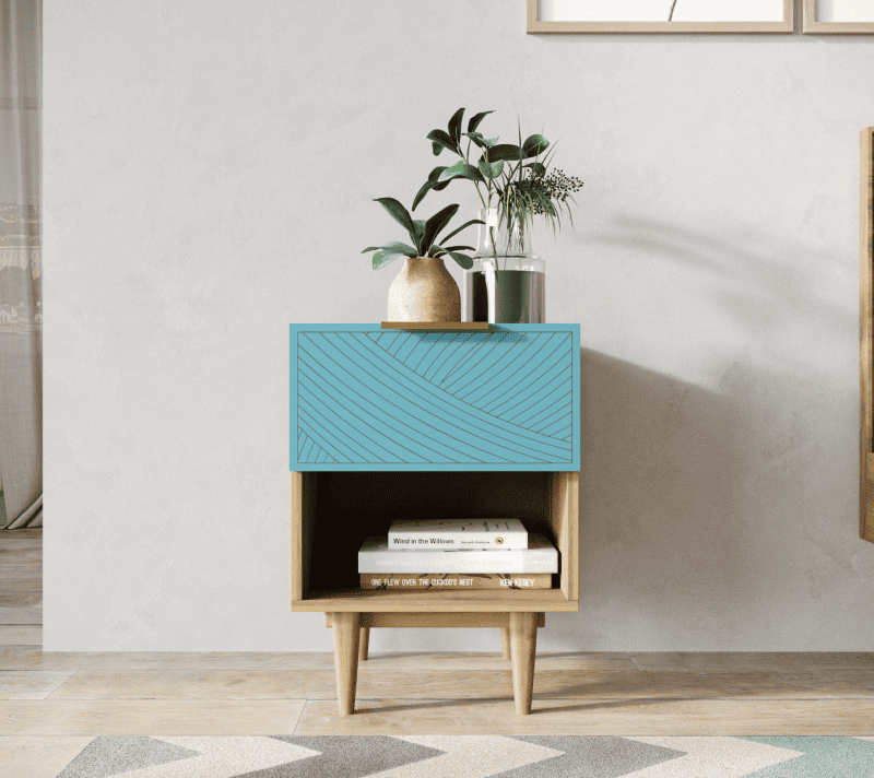 Тумба прикроватная Line голубой LN10/GR1/blue_1