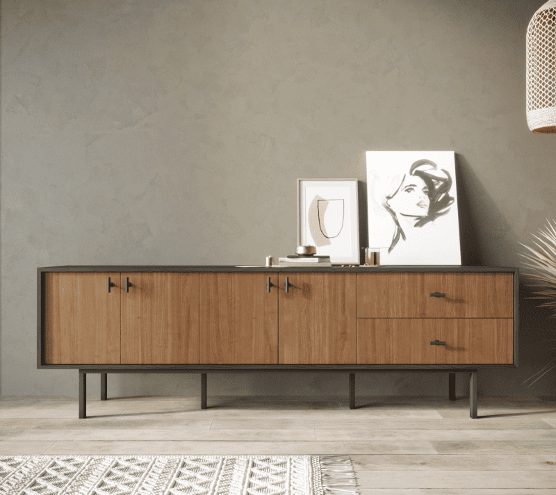 Тумба-комод Emerson коричневый/черный EM04_1