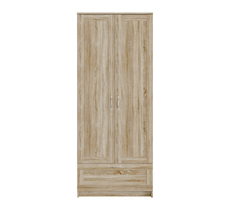 Шкаф для одежды с 2 дверцами и ящиком Sirius сонома