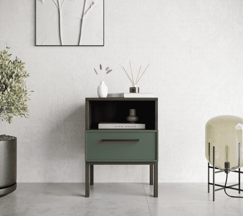 Тумба прикроватная Николь зеленый NEM17G_1