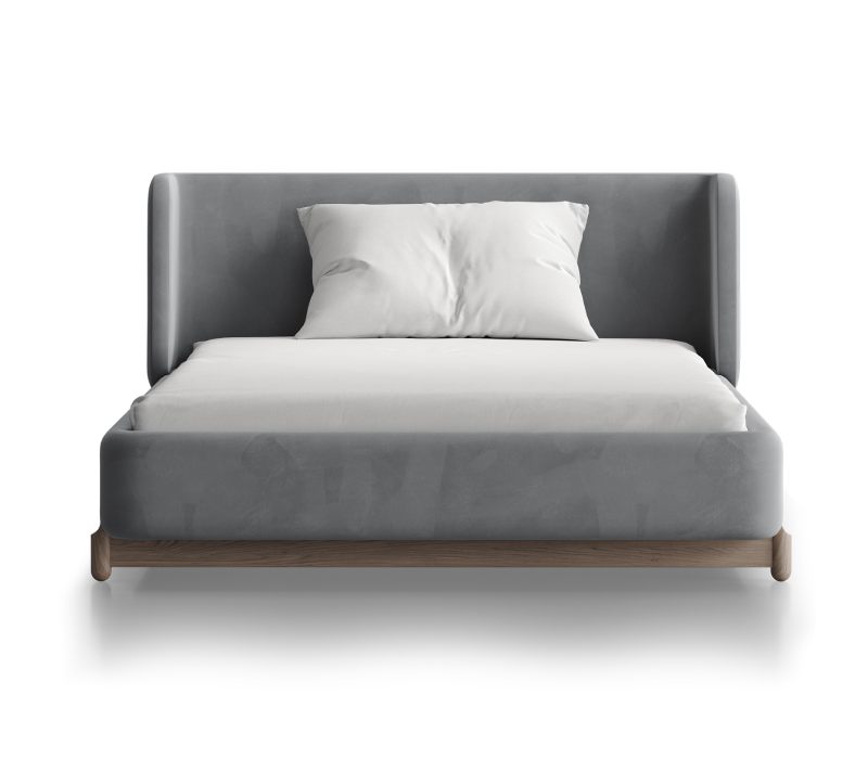 Кровать Basic серый антивандальная 120x200