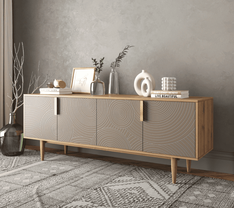 Тумба под телевизор Лайн бежевый R21/beige_3