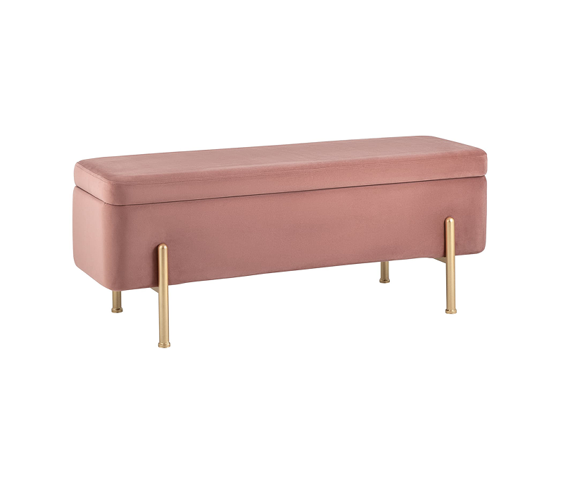 Банкетка откидная Болейн велюр розовый