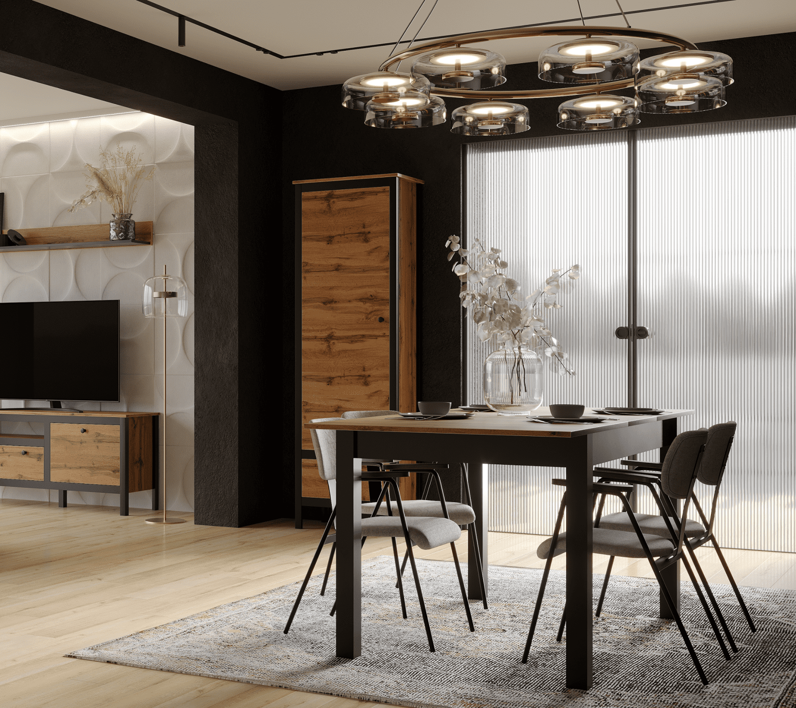 Стол обеденный Loft дуб вотан STO130/170_5