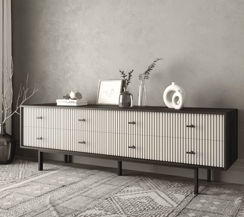 Комод Emerson белый/черный EM03/milky/L_3