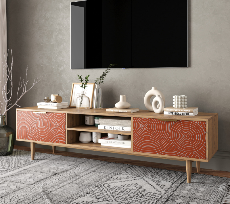 Тумба под телевизор Line красный R27/red_3