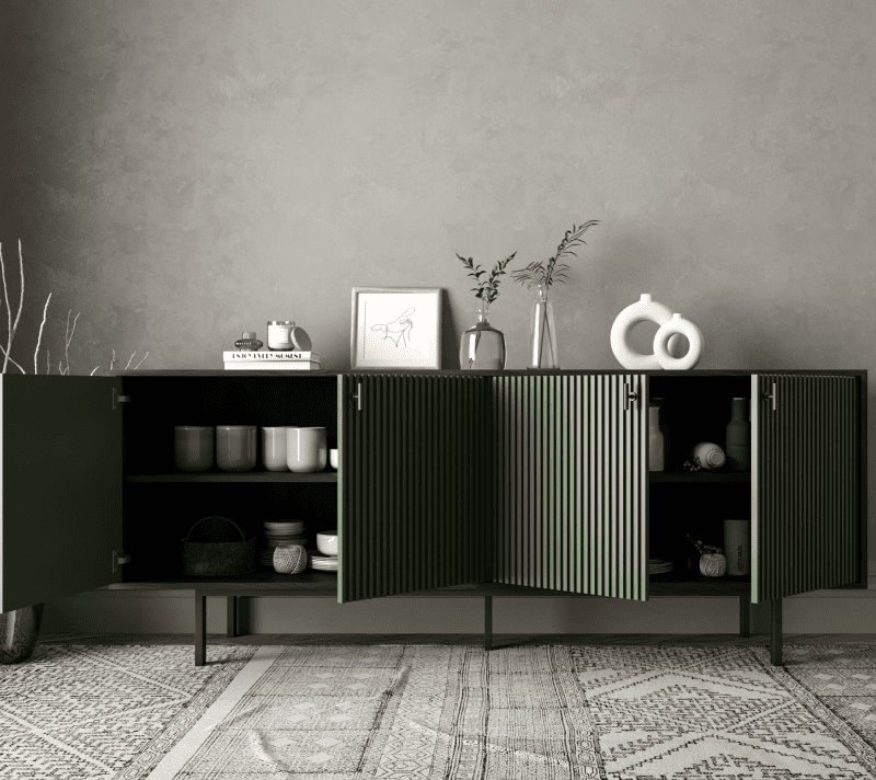 Тумба Emerson зеленый/черный EM01/green/L_2