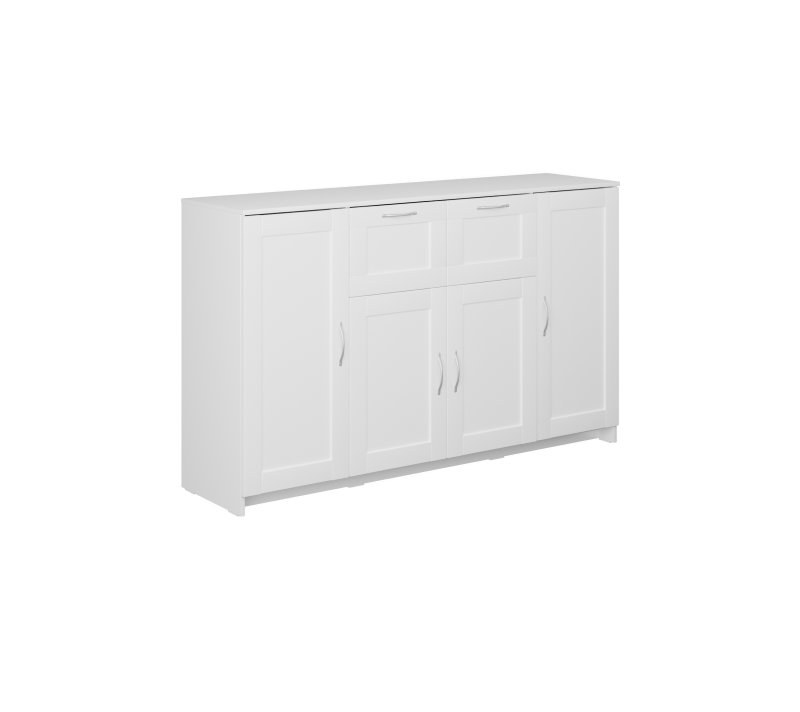 Тумба-комод с 4 дверцами и 2 ящиками Sirius белый_2