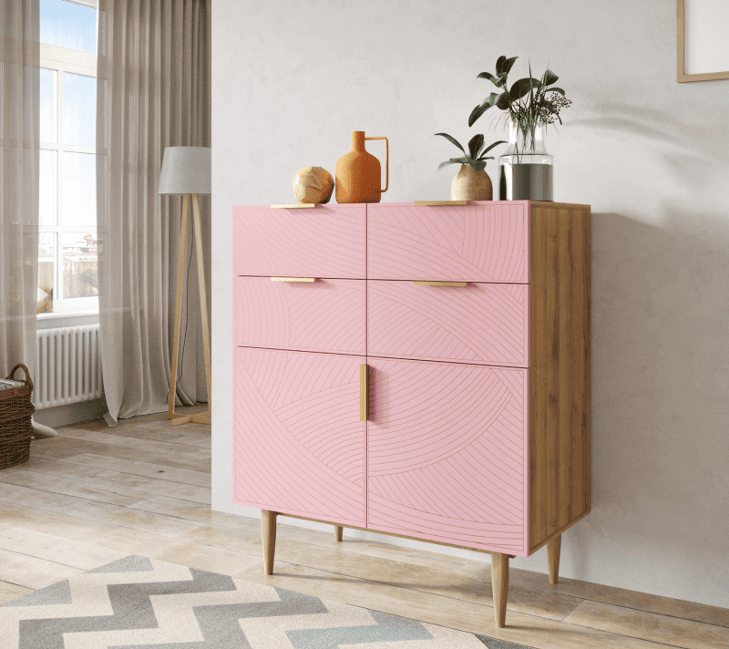Комод Line розовый LN17/GR1/pink_3