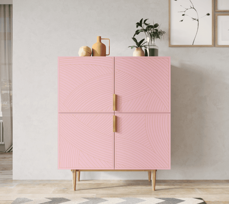 Тумба Line розовый LN03/GR1/pink_1