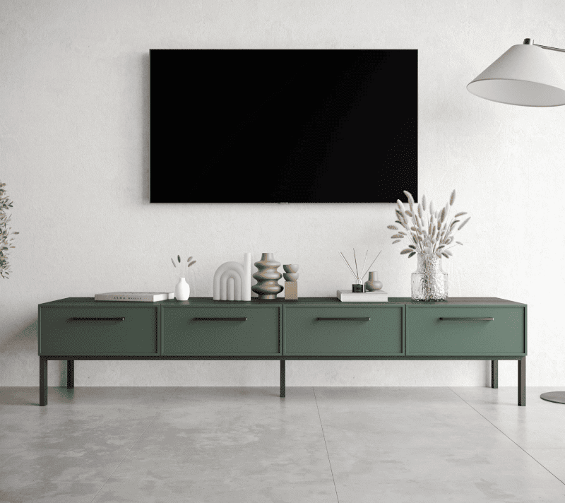 Тумба под телевизор Николь зеленый NEM06G_1