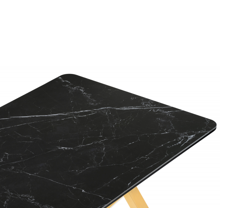 Стол керамический Селена 2 черный мрамор/золото 140х80_2