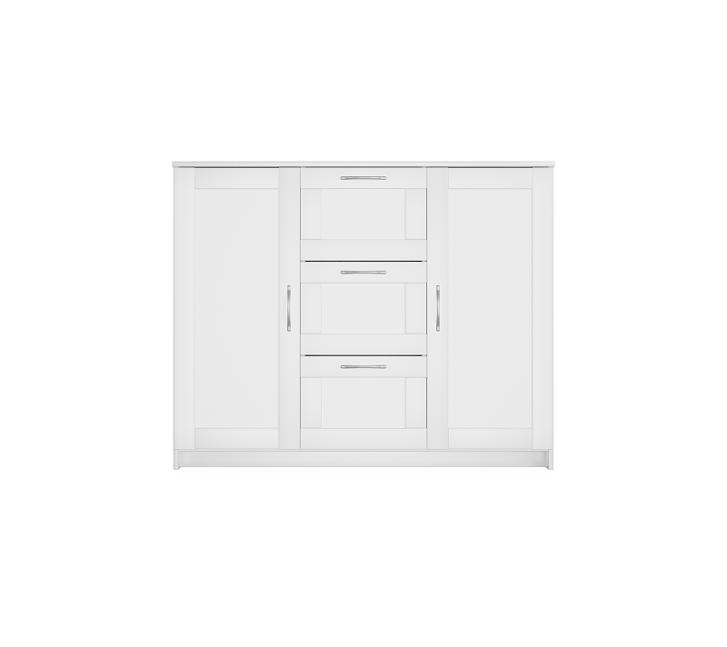 Тумба-комод с 2 дверцами и с 3 ящиками Sirius белый