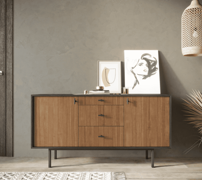 Тумба-комод Emerson коричневый/черный EM08_1