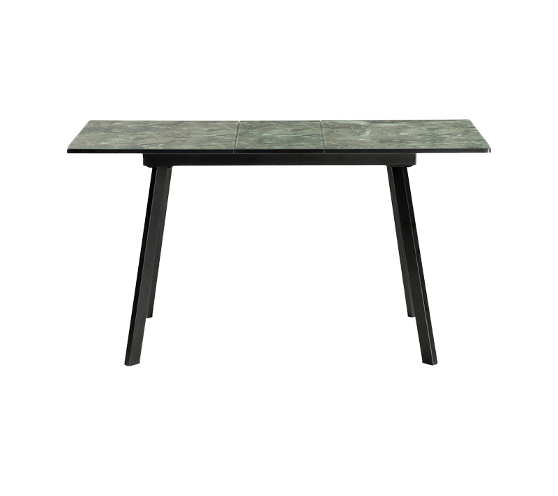 Стол стеклянный Агни королевский мрамор/черный матовый_1