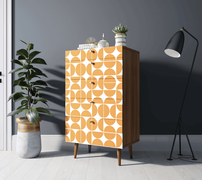 Комод Berber оранжевый/белый BB10/Print_14_3