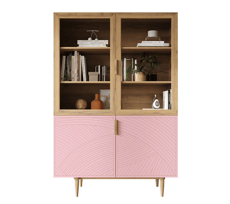 Витрина Line розовый LN11/GR1/pink