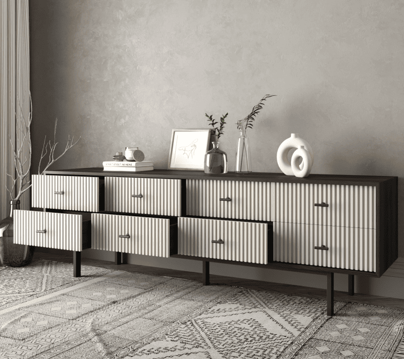 Комод Emerson белый/черный EM03/milky/L_2