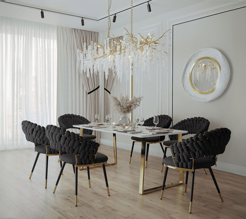 Стол керамический Селена 2 белый мрамор/золото 160х90х77_3