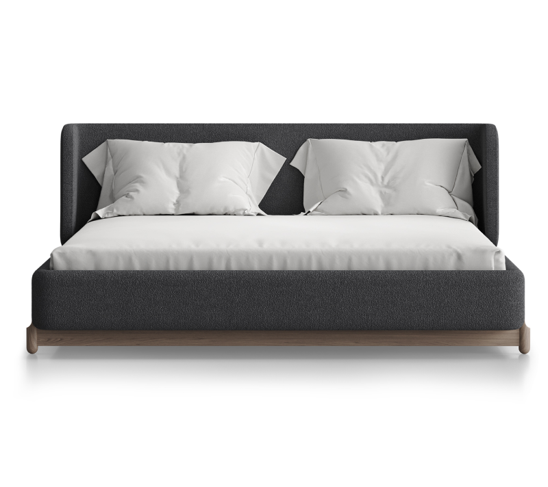 Кровать Basic серый букле 160x200