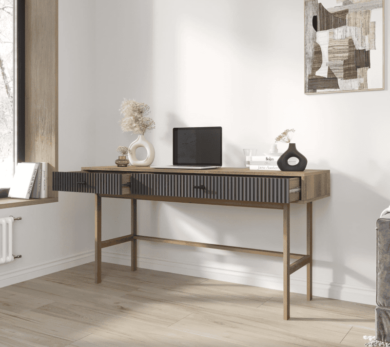 Стол консольный Emerson черный/коричневый EM22/7024/L_2