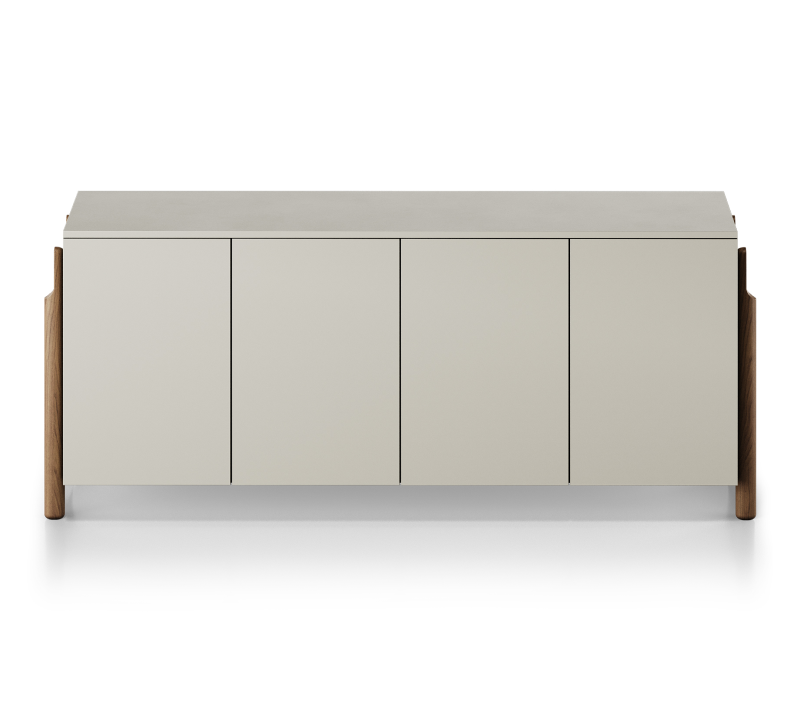 Тумба с 4-мя дверьми Basic серо-бежевый