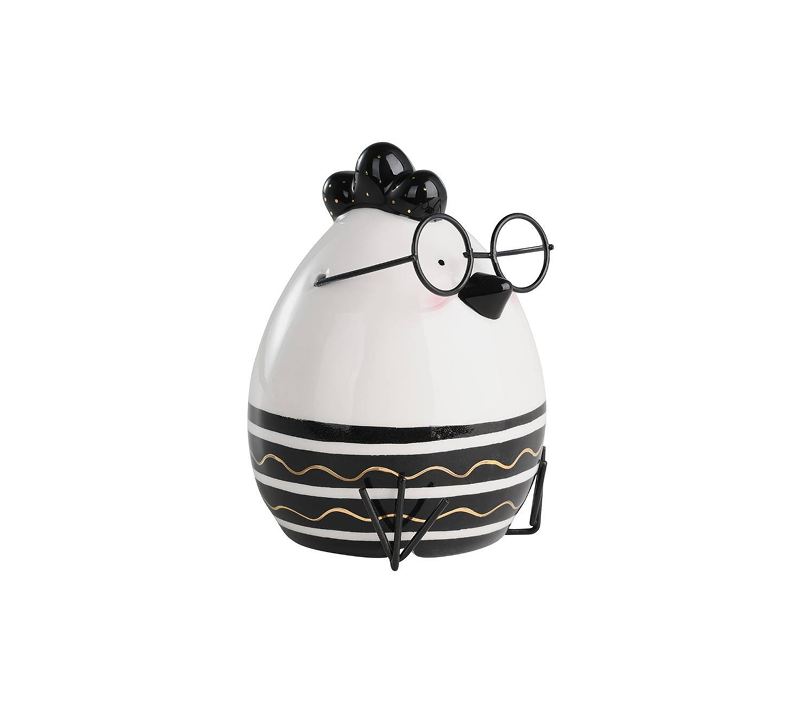 Фигурка Цыпленок LANDJUT белый/черный 427917