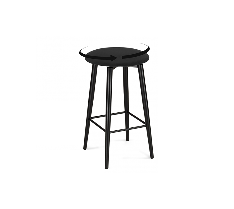 Полубарный стул Гангток черный_1